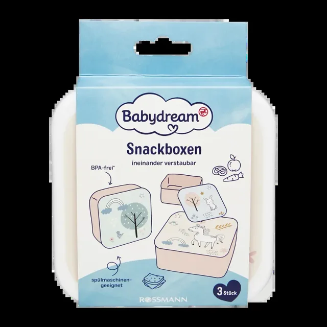 Babydream Svačinový box, různé druhy  3 ks