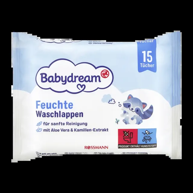 Babydream Vlhčené ubrousky  15 ks 15 ks