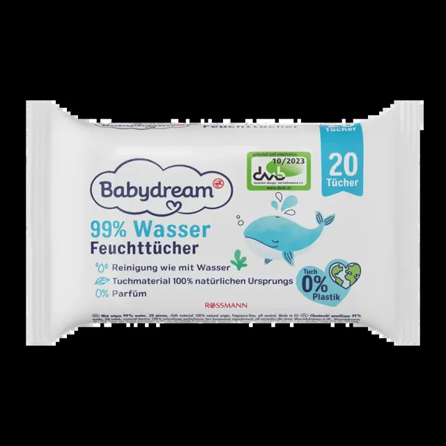 Babydream Vlhčené ubrousky s Aloe vera  20 ks 20 ks
