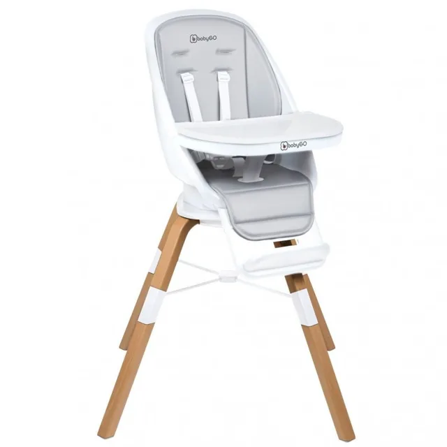BABYGO jídelní židlička CAROU 360° White