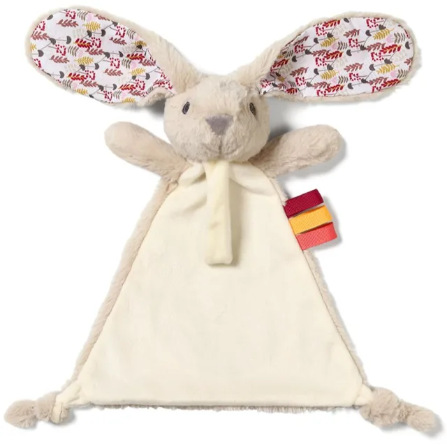 BabyOno Have Fun Cuddly Toy with a Dummy Holder plyšová hračka s klipem Rabbit Milly 0 m+ 1 ks