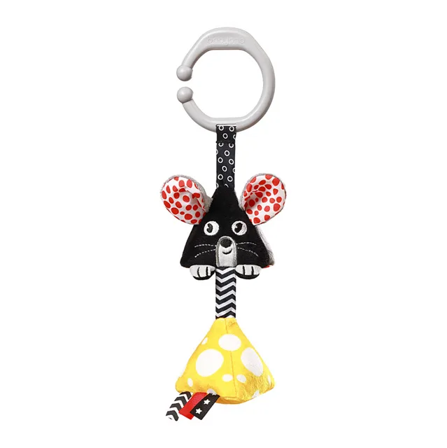 BABYONO Hračka závěsná kontrastní na C kroužku mouse