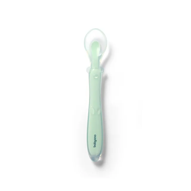 Babyono Lžička silikonová 6m+ 1 ks Mint