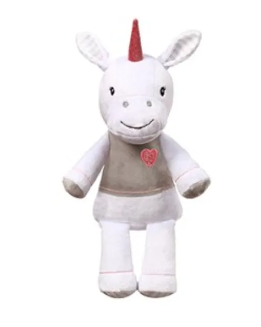 Babyono Plyšová hračka s chrastítkem Jednorožec, 60 cm - bílý