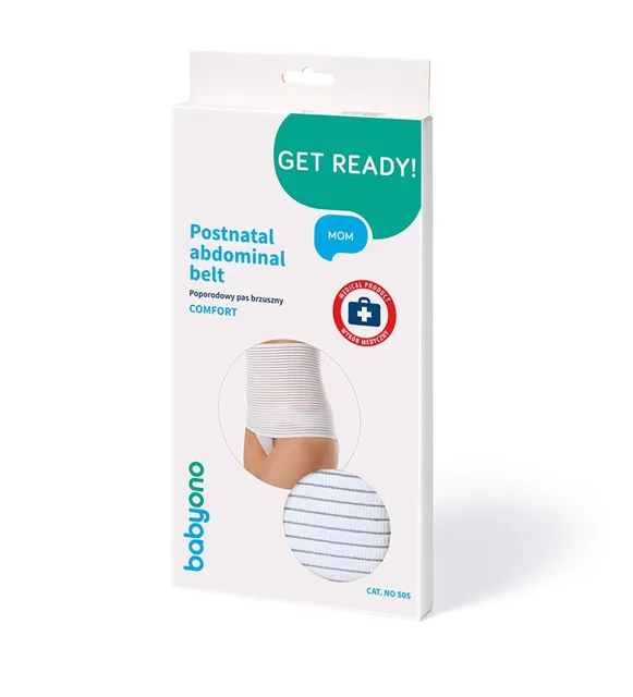 Babyono Stahovací pás po porodu Comfort XL 1 ks bílý