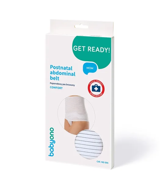 Babyono Stahovací pás po porodu S 1ks Comfort S 1 ks bílý