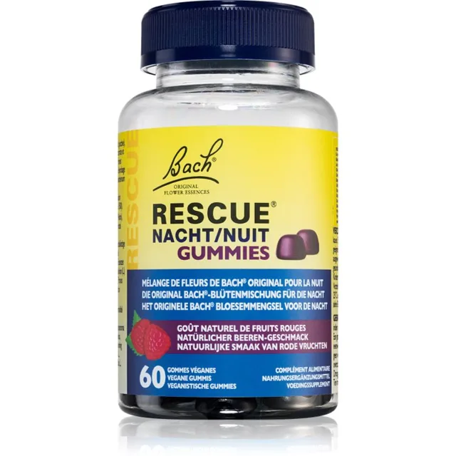 Bach® Flower Remedies RESCUE® Gummies night gumoví medvídci s rostlinnými extrakty příchuť Raspberry 174 g