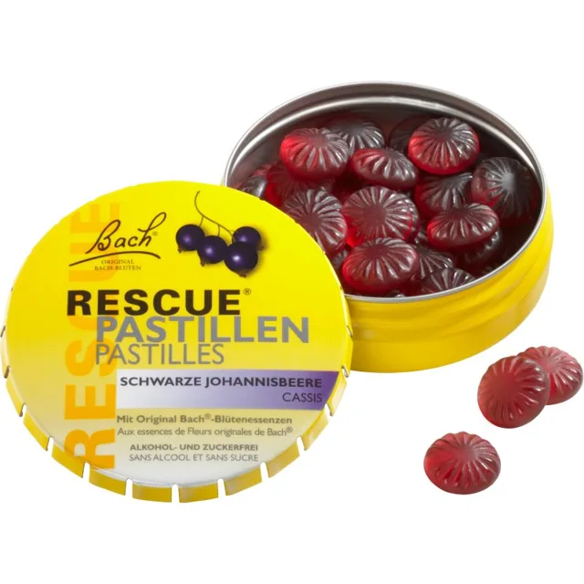 Bach® Flower Remedies RESCUE® Pastilky pastilky s rostlinnými extrakty příchuť Blackcurrant 50 g