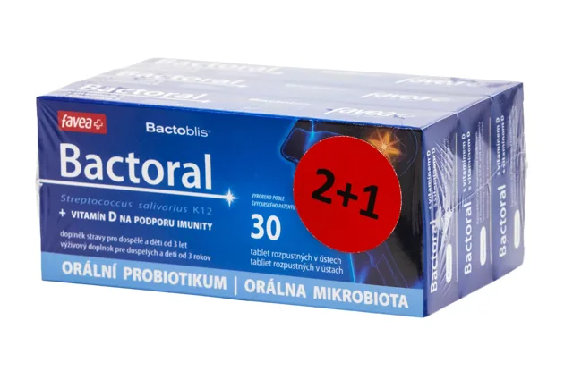 Bactoral + vitamín D 30 tablet 2+1