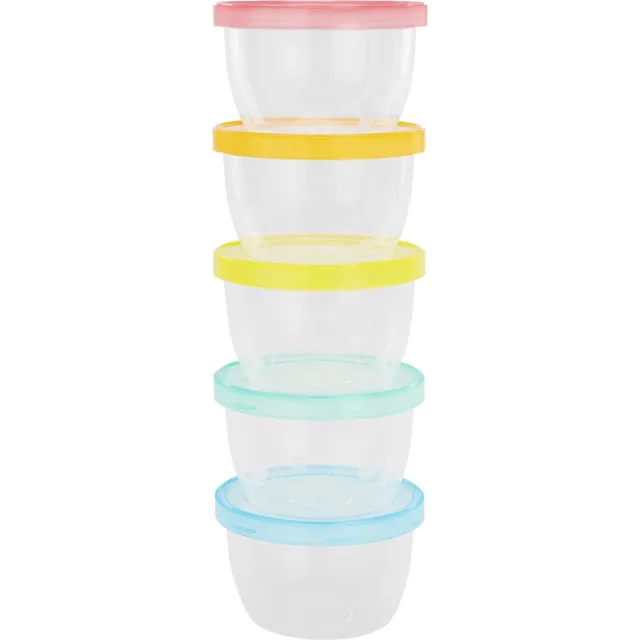 Badabulle Maxi Fun Colors miska s víčkem 5x250 ml