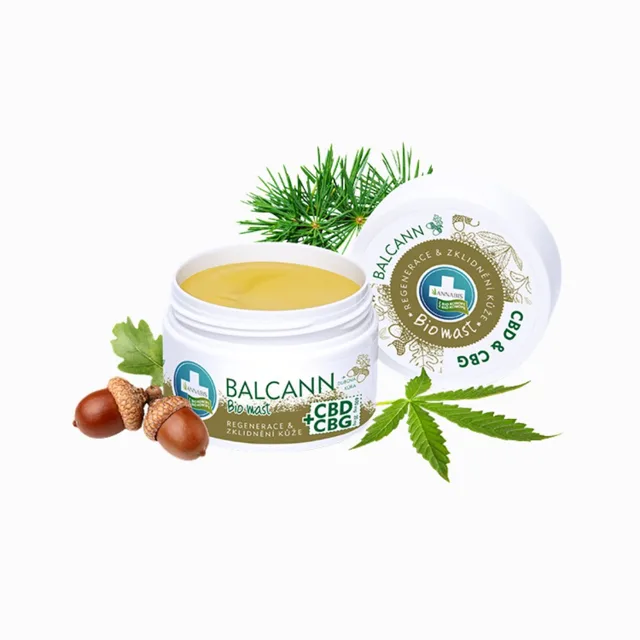BALCANN CBD + CBG BIO konopná mast s dubovou kůrou - 50 ml - Annabis
