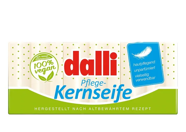 balení 3 rostlinných mýdel Dalli Care bez vůně