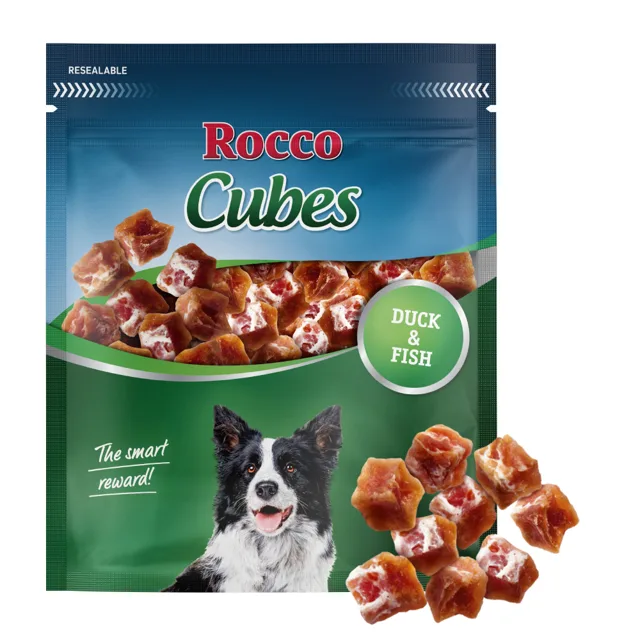 Balení na vyzkoušení Rocco Cubes - kuřecí & kachní 4 x 150 g