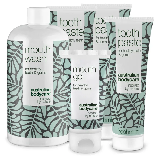 Balíček pro péči o oteklé dásně kolem zubů — 5 produktů pro úlevu a prevenci oteklých a bolavých dásní