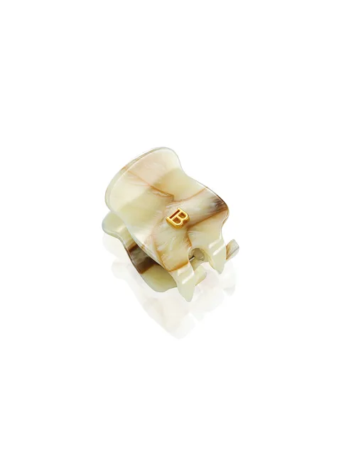 Balmain Hair Cellulose Acetate Pince a Cheveux Marble, extra small