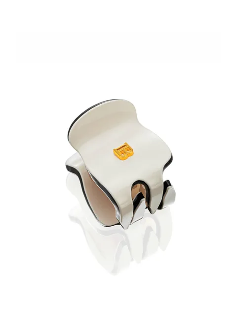 Balmain Hair Pince a Cheveux White/Black, extra small