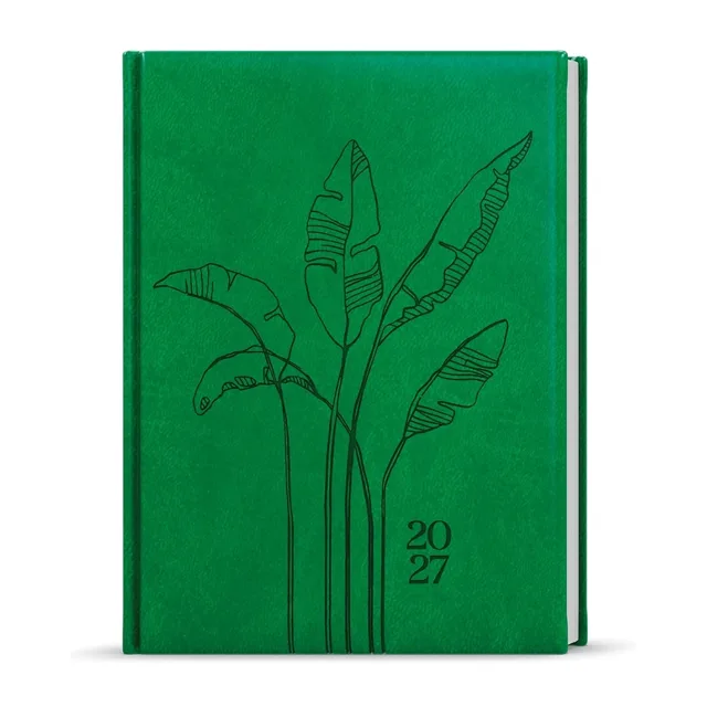 Baloušek Prokop Vivella týdenní diář Listy 2027, zelený, B6 12 × 16,5 cm