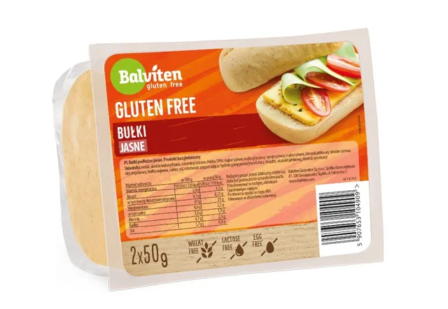 Balviten Rolls White bezlepkové bagetky světlé 2x50 g