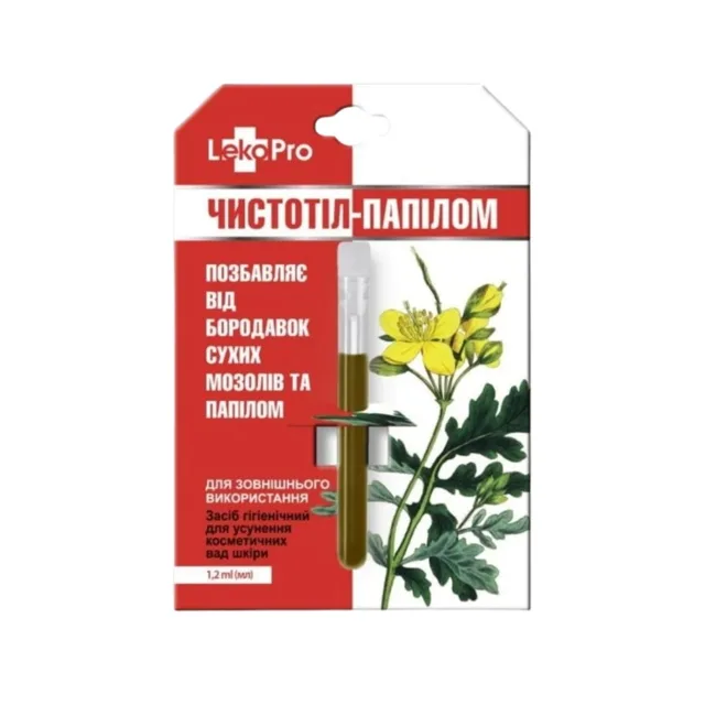Balzám „Čistotěl“ s vlaštovičníkem na otlaky, bradavice a papilomy - 1,2 ml - LekoPro