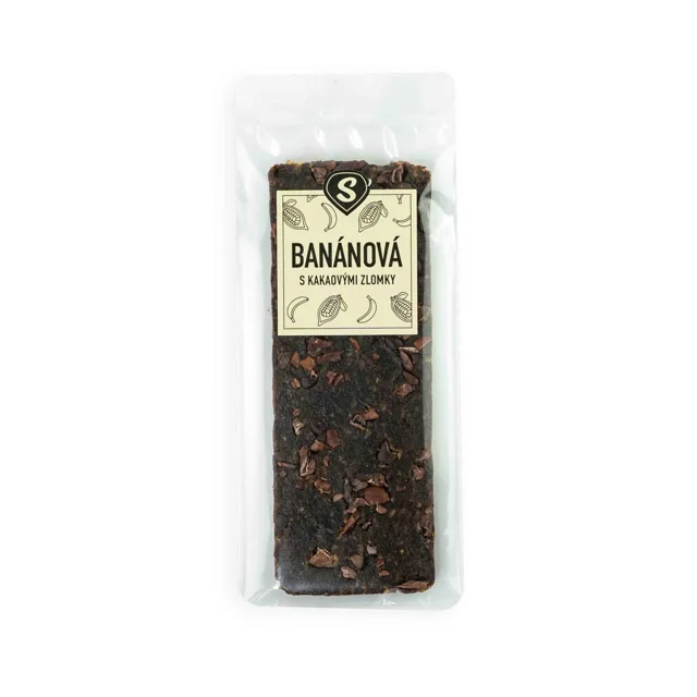 Banánová tyčinka s kakaovými zlomky váha 50g
