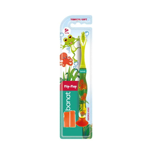 BANAT FLIP&FLAP - dětský zubní kartáček SOFT, 1 ks