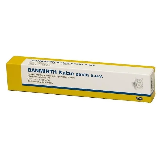 BANMINTH Katze 115,3 mg/g perorální pasta pro kočky 3 g