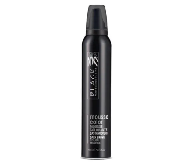 Barevné pěnové tužidlo Black Mousse Color - 200 ml, tmavě hnědá (03211) + dárek zdarma