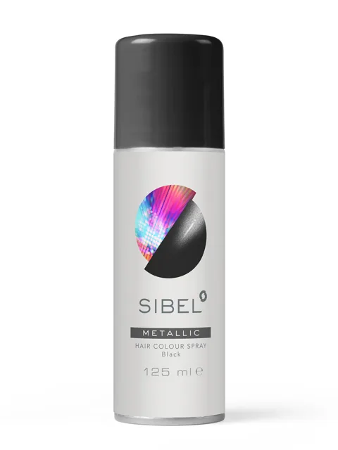 Barevný sprej na vlasy Sibel Hair Colour  - černá (0230000-02) + dárek zdarma