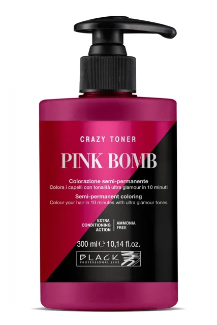 Barevný toner na vlasy Black Professional Crazy Toner - Pink Bomb (růžový) (154014) + dárek zdarma