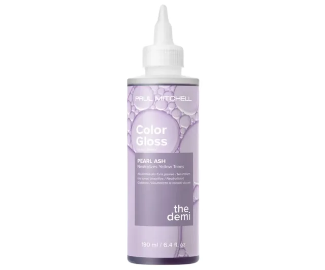 Barevný toner pro lesk a osvěžení barvy vlasů Paul Mitchell The Demi Color Gloss Pearl Ash - 190 ml, perleťový popelavý + dárek zdarma