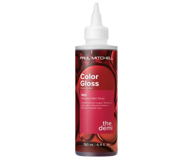 Barevný toner pro lesk a osvěžení barvy vlasů Paul Mitchell The Demi Color Gloss Red - 190 ml, červený + dárek zdarma