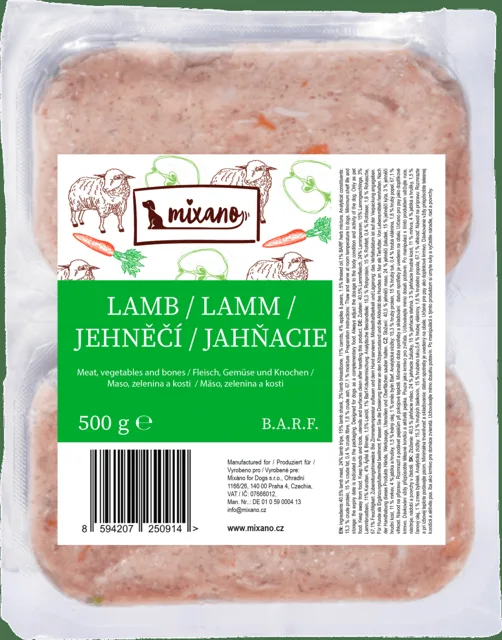 Barf Mixano jehněčí 2x250g