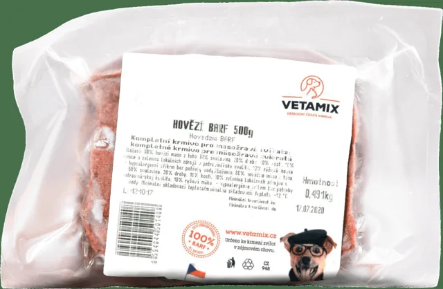 Barf Vetamix hovězí 500g