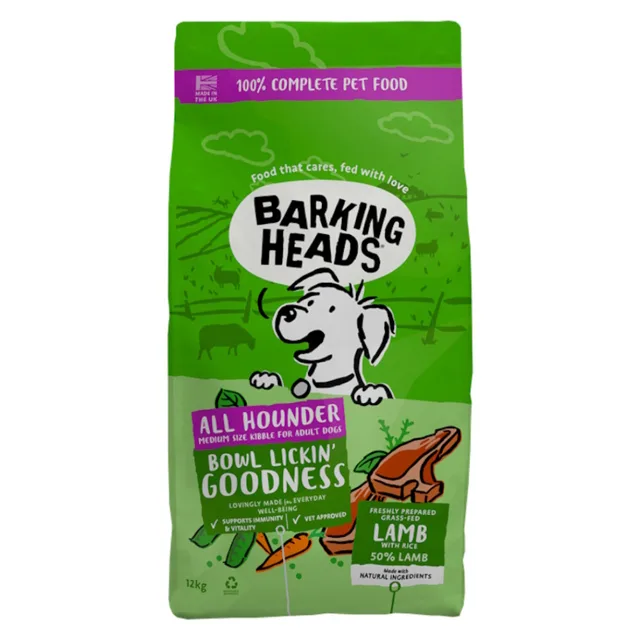 BARKING HEADS All Hounder Bowl Lickin Good Lamb granule pro psy, Hmotnost balení (g): 2 kg
