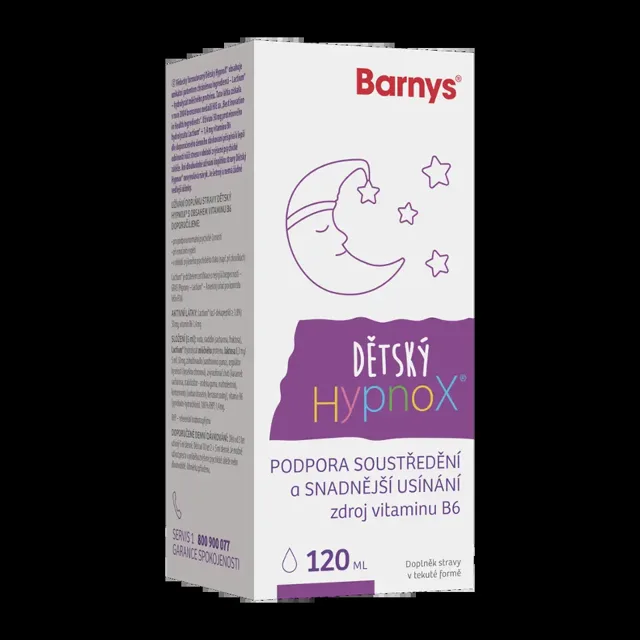 Barnys HypnoX zklidňující dětský sirup, doplněk stravy 120 ml