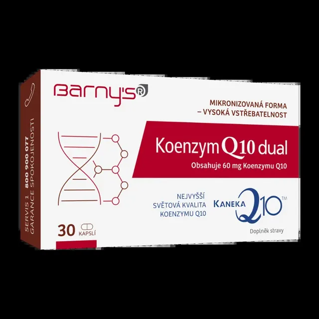 Barnys Koenzym Q10 Dual, doplněk stravy 30 ks