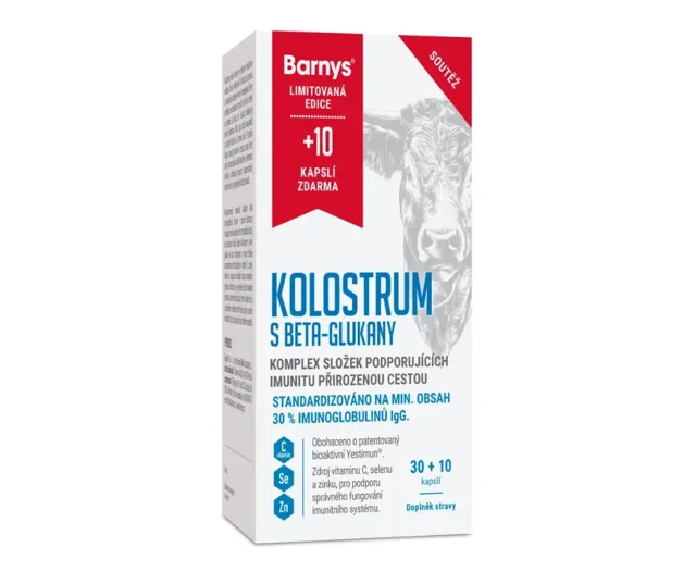 Barnys Kolostrum s beta-glukany, 30+10 kapslí