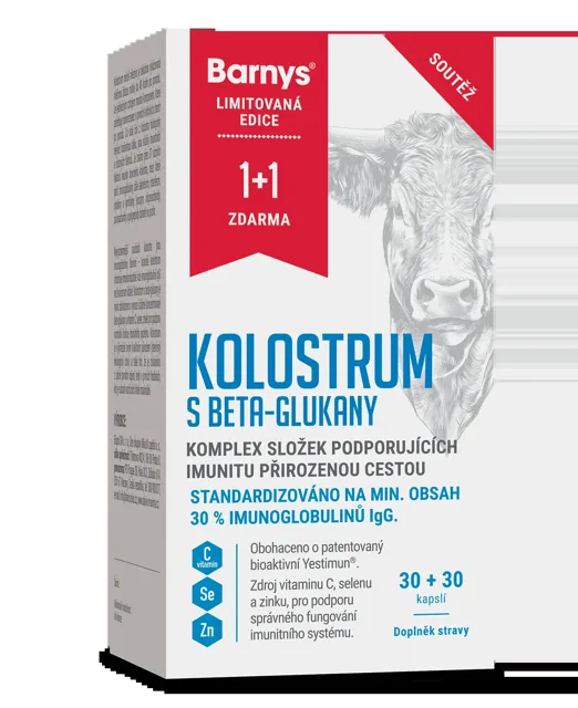 Barnys Kolostrum s beta-glukany 30+30 kapslí