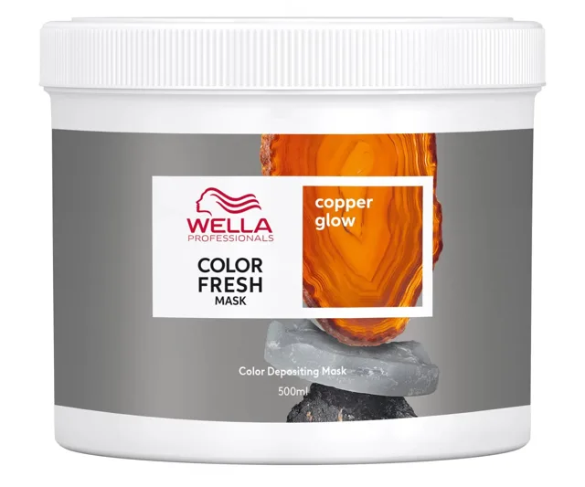Barvicí maska na vlasy Wella Color Fresh Mask Copper Glow - 500 ml, měděná + dárek zdarma