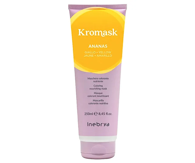 Barvicí vyživující maska Inebrya Kromask Ananas - 250 ml, žlutá + dárek zdarma