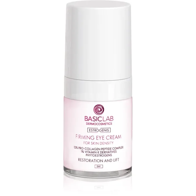 BasicLab Dermocosmetics Estrogenis vyhlazující a zpevňující oční krém s peptidy 18 ml
