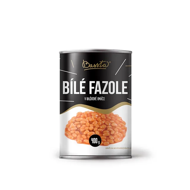 BASSTA Bílé fazole v rajčatové omáčce 400 g