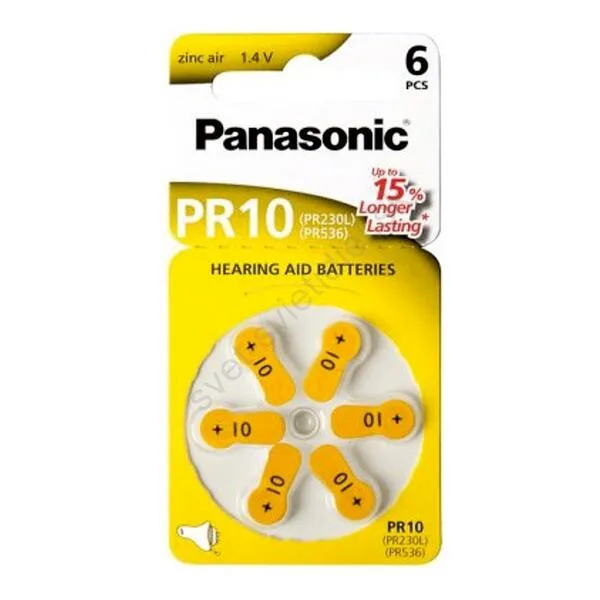 Baterie Panasonic PR10, 6ks