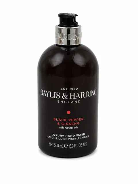 Baylis & Hardin Baylis & Harding Black Pepper & Ginseng Luxury Hand Wash 500 ml (poškozený aplikátor)