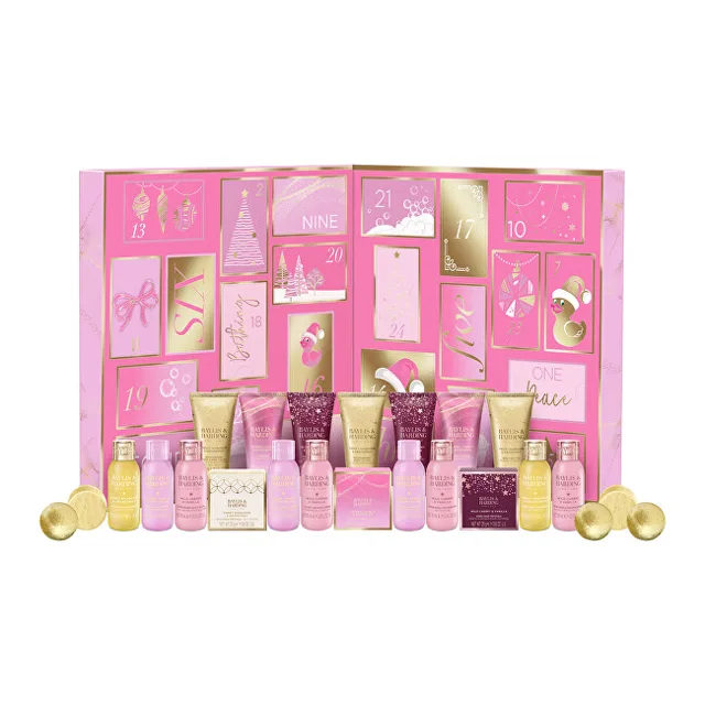 Baylis & Harding Adventní kalendář Jojoba, Vanilla & Almond Oil 24 ks