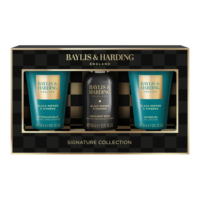 Baylis & Harding Dárková mini sada péče o tělo Black Pepper & Ginseng 3 ks