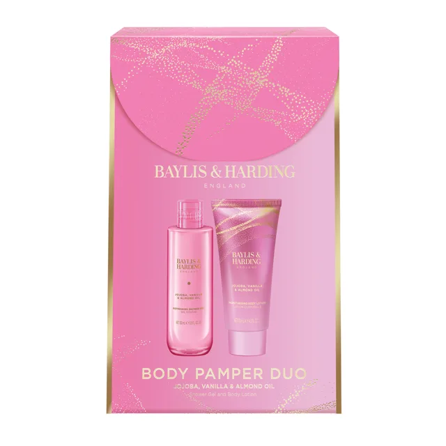 Baylis & Harding Dárková sada duo produktů Jojoba, Vanilla & Almond Oil 2 ks