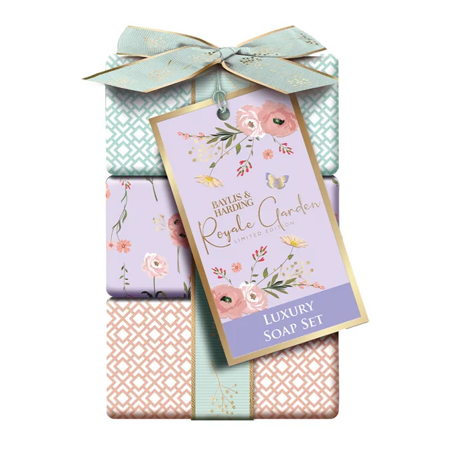Baylis & Harding Dárková sada Levandule & Šípkový čaj 3 × 100 g