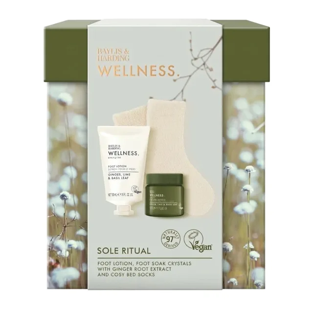 Baylis & Harding Dárková sada péče o nohy Wellness Ginger, Lime & Basil 3 ks