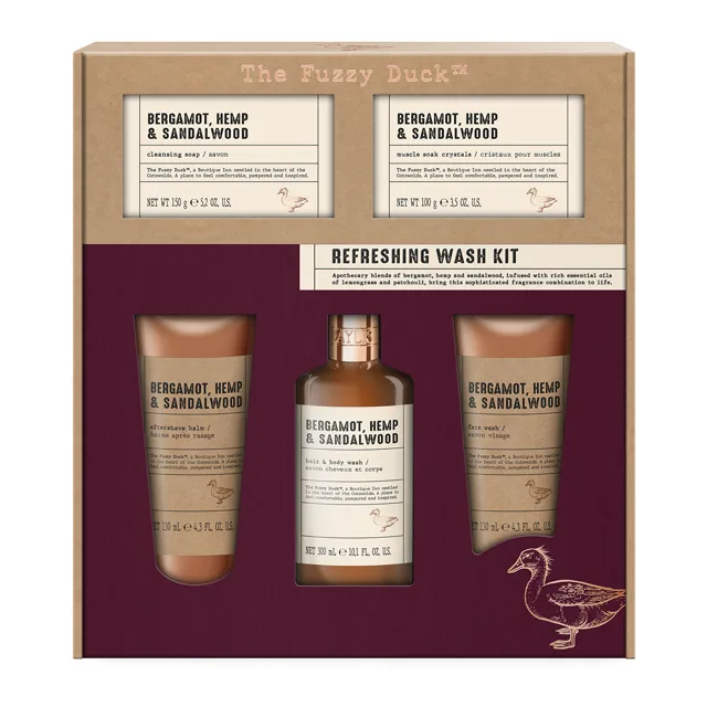 Baylis & Harding Dárková sada péče o tělo Bergamot, Konopí & Santalové dřevo 5 ks